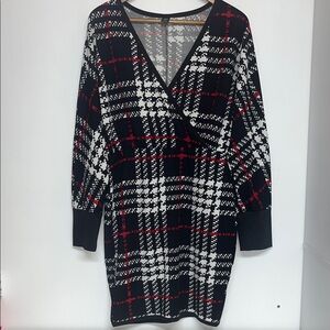 SHEIN Curve 1X Women’s V-Neck MIDI Dress, Stretch, #plus #contemporary #business